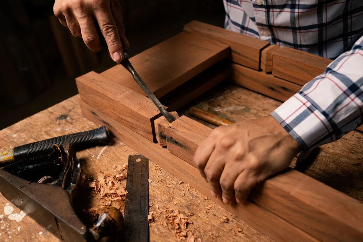 Man using a Chisel